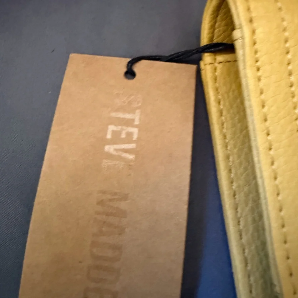 Steve Madden Mustard Yellow Pebbled Crossbody Bag